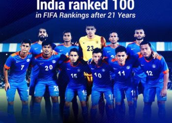 खुशखबरी: भारत पहुंचा फीफा रैंकिंग के 100वें स्थान पर