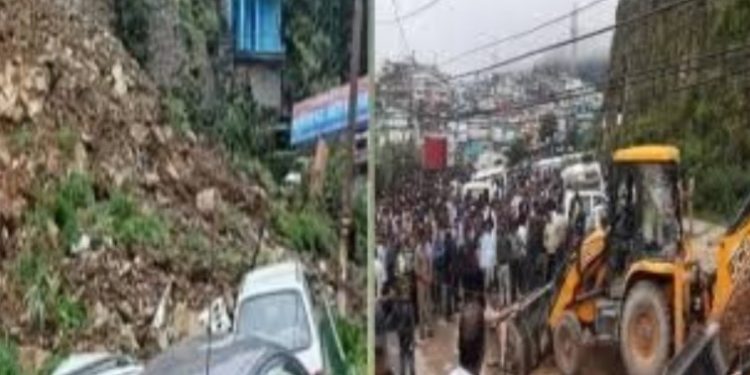 हादसा : ‍पहाड से गिरे मलबे में  दो महिलाएं और चार महीने का बच्चा दबा