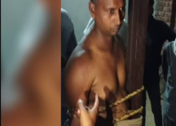 हाल -बेहाल : रंगीन मिजाज दरोगा का ग्रामीणों ने उतारा आशिकी का भूत……