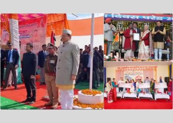 समारोह : 23वें उत्तराखंड राज्य स्थापना दिवस समारोह में राष्ट्रपति ने किया शहीदों को नमन