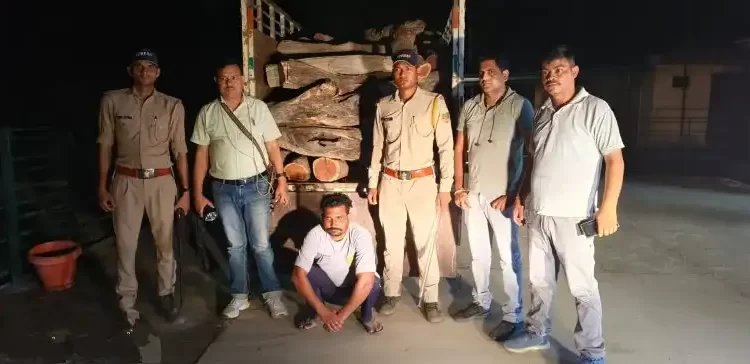 बड़ी खबर : बेशकीमती खेर की लकड़ी के साथ एक तस्कर गिरफ्तार, लाखों रुपए है कीमत