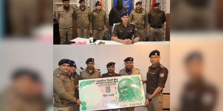 बड़ी खबर : गोलीकांड के पांच रुपए के इनामी बदमाश गिरफ्तार, पुलिस को मिले इनाम के रूपए