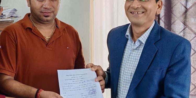 ग्राम पंचायत बच्वाड़ से निर्विरोध चुने गए विक्रम