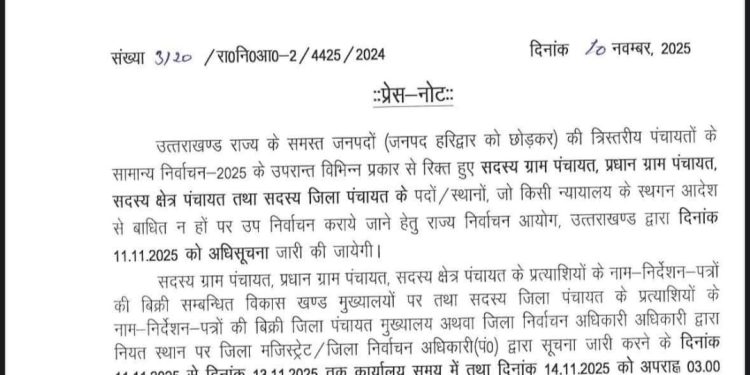 ब्रेकिंग पंचायत चुनाव : रिक्त पदों को लेकर बड़ी खबर, अब होंगे फिर चुनाव