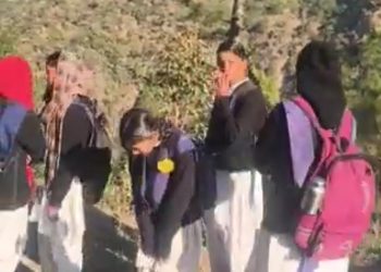 देखें वीडियो : तीन भालुओं से बचकर स्कूली बच्चों ने बचाई जान