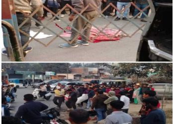 रफ्तार का कहर : तेज रफ्तार बस के पहिए के नीचे आने से महिला की दर्दनाक मौत