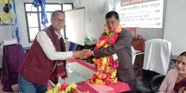 34 वर्ष 7 माह 9 दिन की सेवा देने के बाद सेवानिवृत्त हुए अध्यापक प्रताप सिंह धर्मवाण