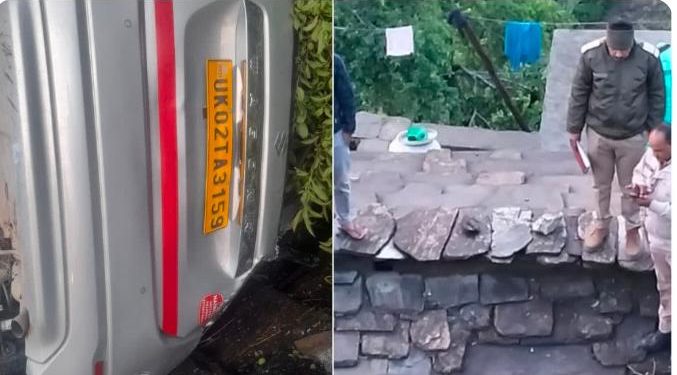 दुखद : यहां अनियंत्रित होकर मकान की छत पर गिरी कार, चालक की मौत