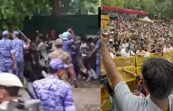 ब्रेकिंग दिल्ली : कॉकरोच जनता पार्टी के संसद मार्च के दौरान जंतर-मंतर पर लाठीचार्ज, 5 मेट्रो स्टेशन बंद