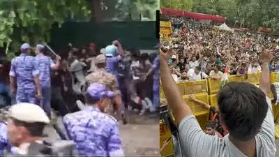 ब्रेकिंग दिल्ली : कॉकरोच जनता पार्टी के संसद मार्च के दौरान जंतर-मंतर पर लाठीचार्ज, 5 मेट्रो स्टेशन बंद