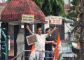 आक्रोश : खड़गे के कार्यक्रम के बाद शुद्धिकरण के विरोध में कांग्रेस ग्रेस का प्रदर्शन, निकाला विरोध मार्च