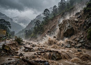 रुद्रप्रयाग : पहाड़ी दरकने से नदी में आया मलबा, जलस्तर बढ़ने से हड़कंप