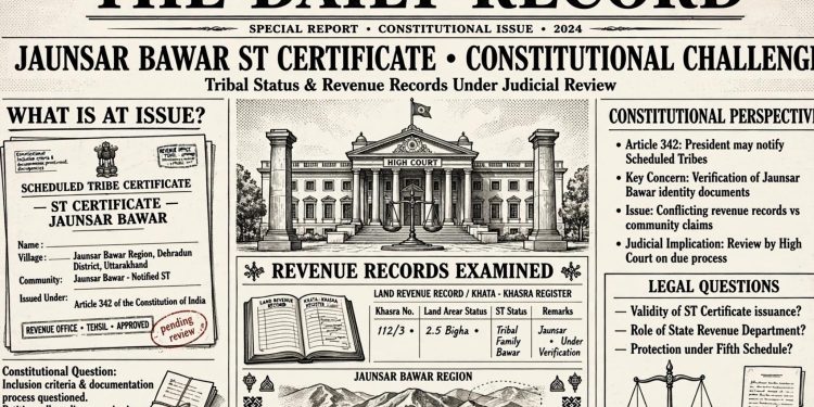 बड़ा सवाल : जौनसार-बावर में ST प्रमाणपत्र को लेकर संवैधानिक पेंच, क्षेत्र में रहना ही काफी या जौनसारी समुदाय का होना जरूरी?