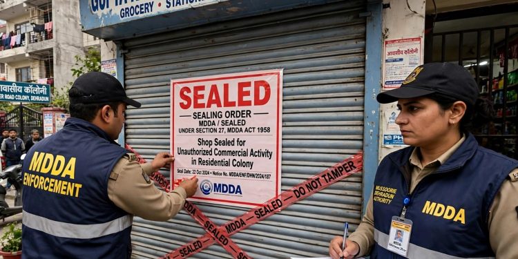 एक्शन : अवैध कारोबार पर बंशीधर तिवारी का सर्जिकल स्ट्राइक, MDDA ने किए 5 प्रतिष्ठान सील