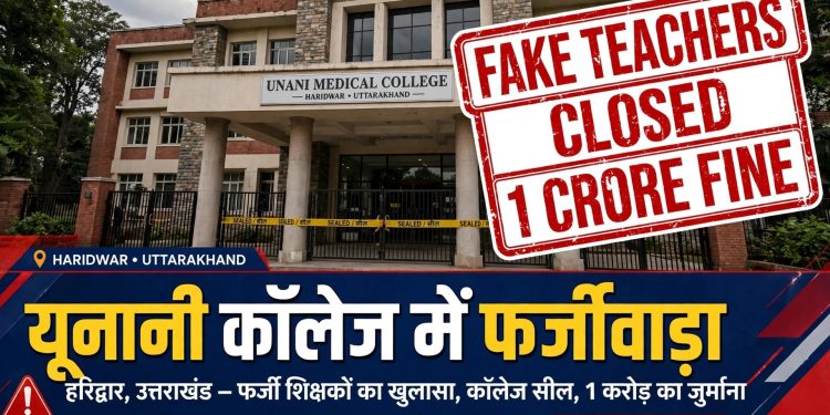 खुलासा : यूनानी कॉलेज में 20 शिक्षक निकले कागजी, CCTV फुटेज भी एडिटेड, 1 करोड़ का जुर्माना, मान्यता पर रोक!
